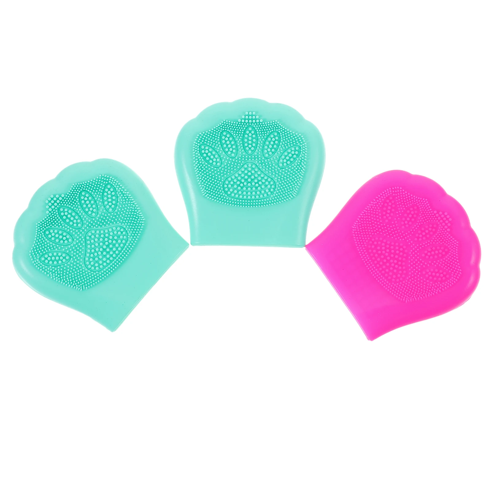 

1 Set/3pcs Silicone Handhold Cleaning Brush Cat Claw Shaped Design Face Cleansing Brush Multifunction Face Cleansing Tool (Rando