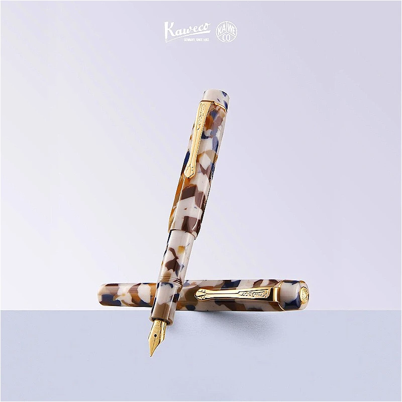 Pluma estilográfica Kaweco Art Sport con punta EF/F/M, patrón de mármol acrílico, bolígrafo de bolsillo portátil, regalo de escritura de lujo para estudiantes y oficina