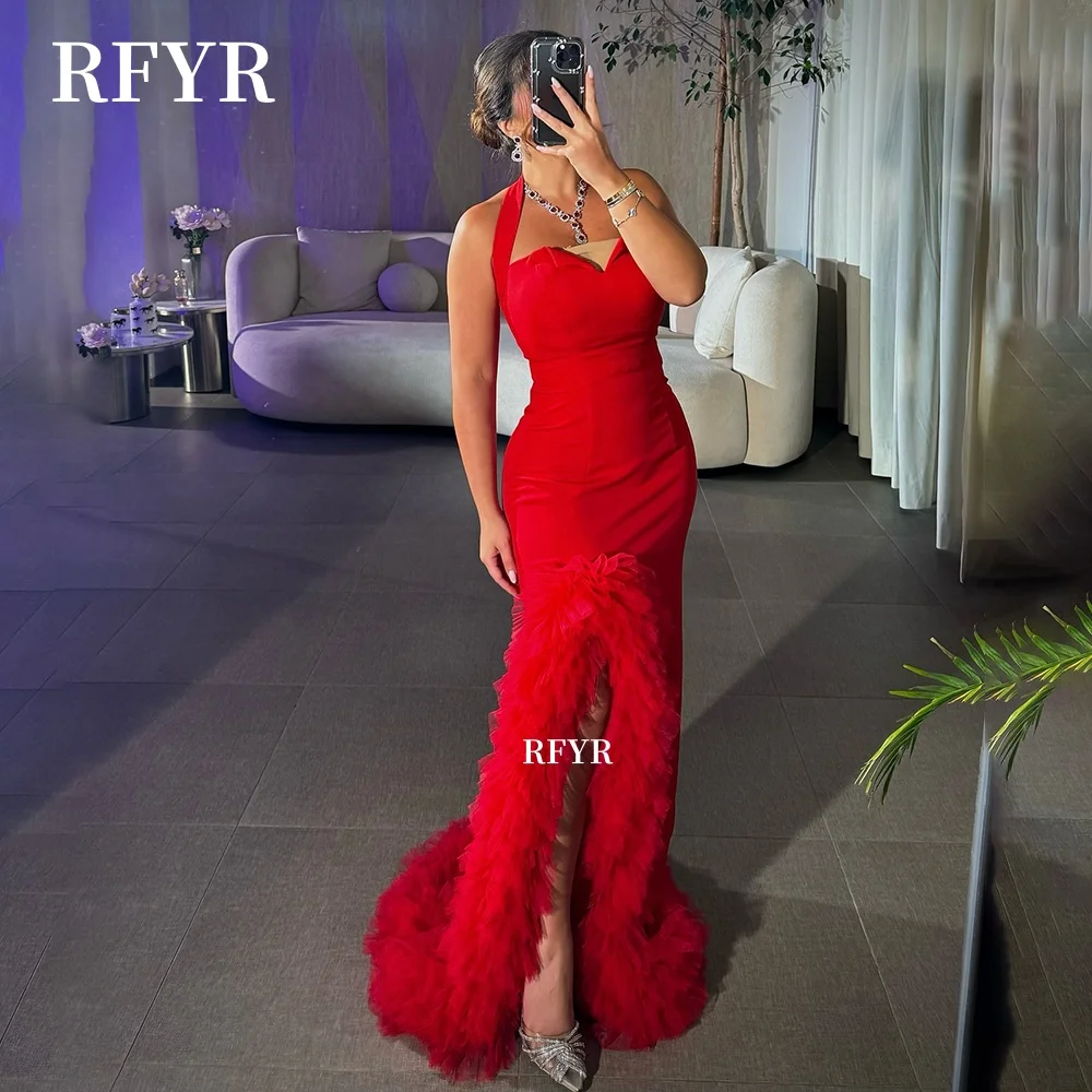 

Красное вечернее платье RFYR с оборками, роскошное вечернее платье принцессы فساتين مناسبة رسمية по индивидуальному заказу