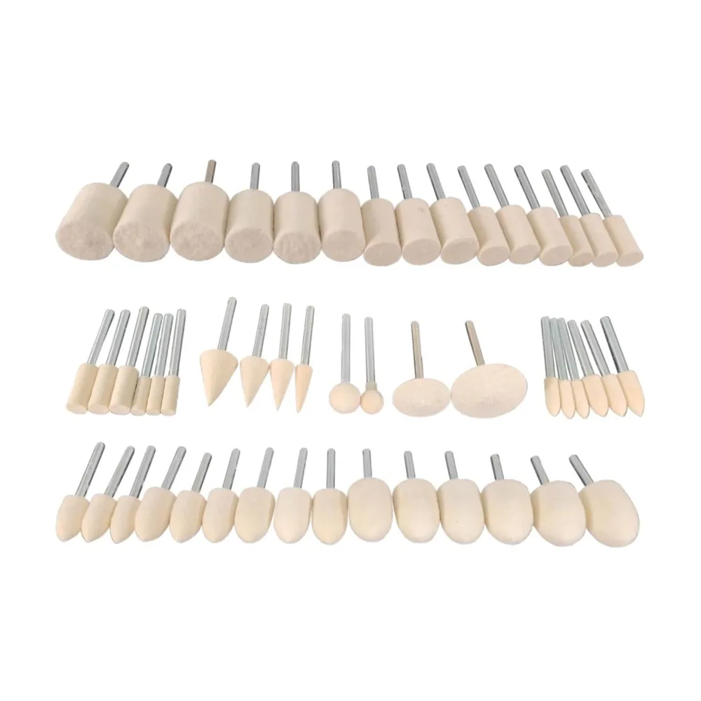 

50 шт. набор полировальных стержней из шерстяного фетра для вращающихся инструментов, для очистки и полировки, фетровые полировальные насадки с размером 1/8 дюйма S