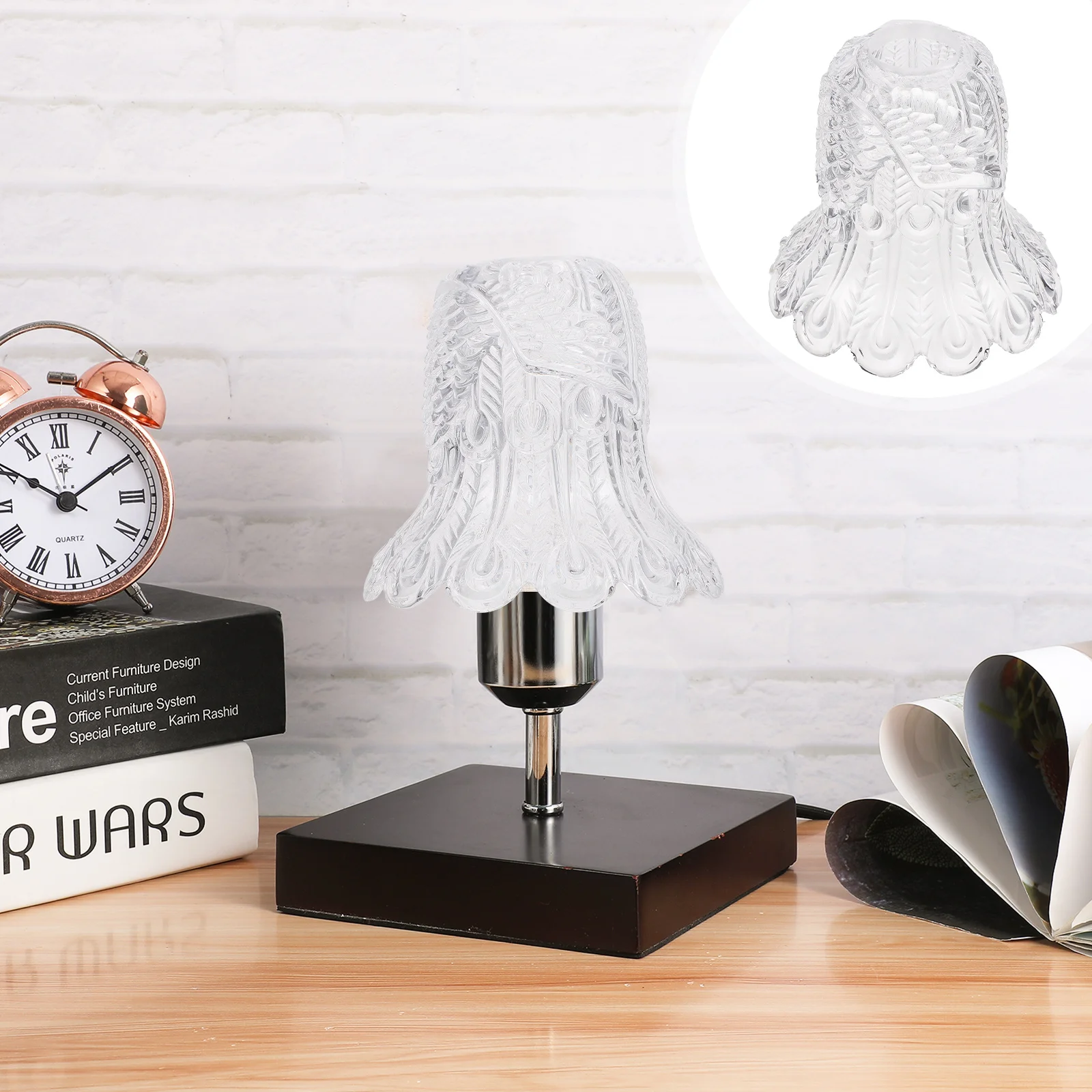 

1 шт., прозрачный стеклянный абажур в европейском стиле, крышка лампы, пол в спальне, потолочный светильник, аксессуар, теплая атмосфера