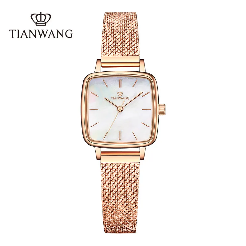 TIAN WANG Women's Watches For Women Quartz Wristwatches Fritillary Streamer Square Watch Modern Female Watch Ladies Lady Wrist