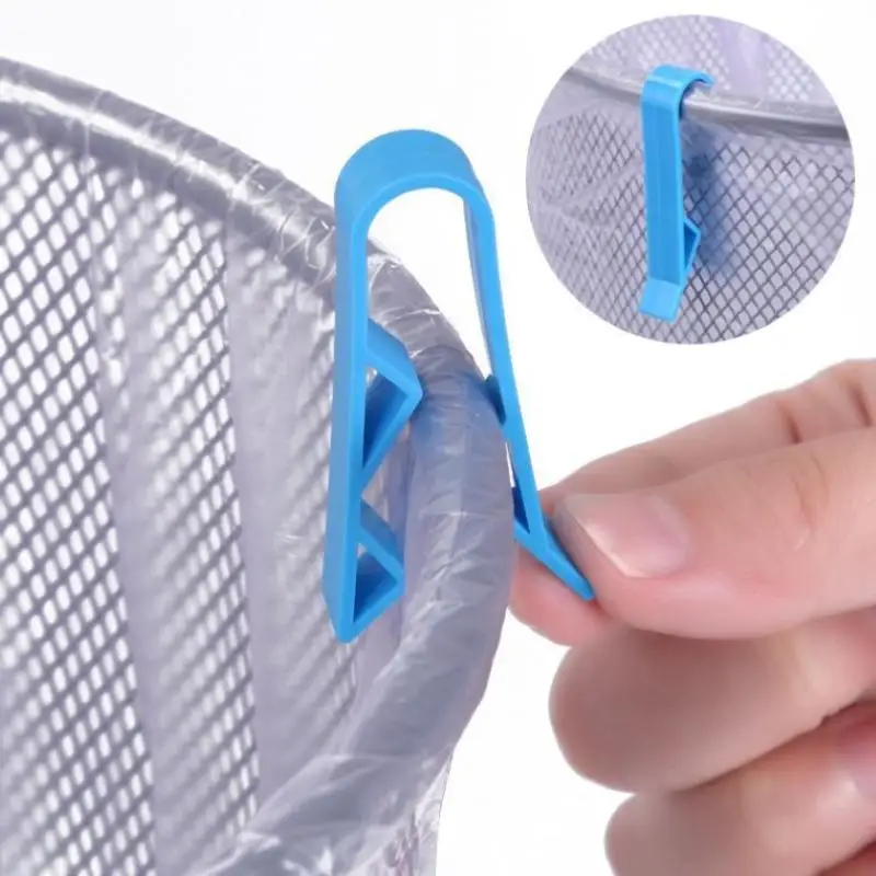 Anti Slip Rubbish Bag Holder Clips Practical Waste Basket Fix Clamp Garbage Can Fastener Snack Bag Sealing Accessory