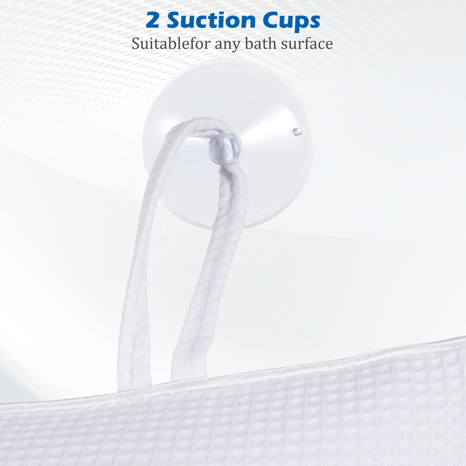 

2Pcs Bathing Pillow Comfortable Mesh Design with Inflatable PVC Inner Bag for Tub Spa Use Head Neck Rest Suction Cup Fixation