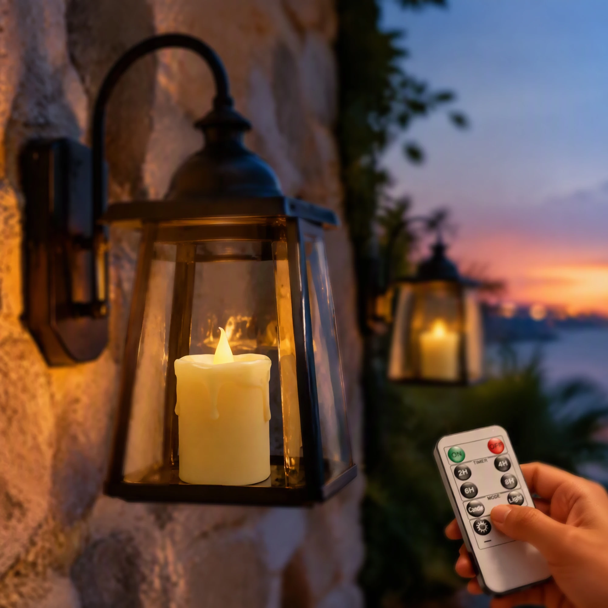 Battery Operated LED Tea Lights, Wax Drip Style, 2450 Battery Tea Lights, 6/12 Pack (with Remote Control), Flameless Prayer Candles, Realistic Flickering Effect, Creative Wishing Candles, Perfect for Halloween, Christm