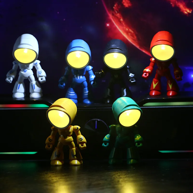 1pc Mini Cute Cartoon Pet lampada da tavolo pieghevole Dimmiable angolo regolabile Aaa lampada di protezione degli occhi a luce notturna a Led alimentata a batteria