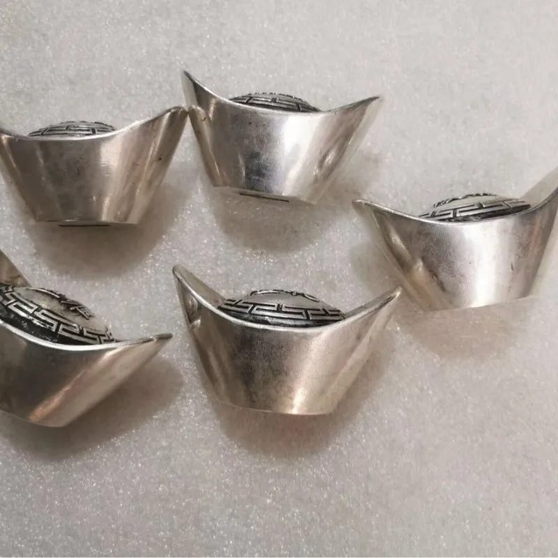 Antiqued-Plated 1.0kg Silver, Ingot of Five Emperors of the Early Qing Dynasty