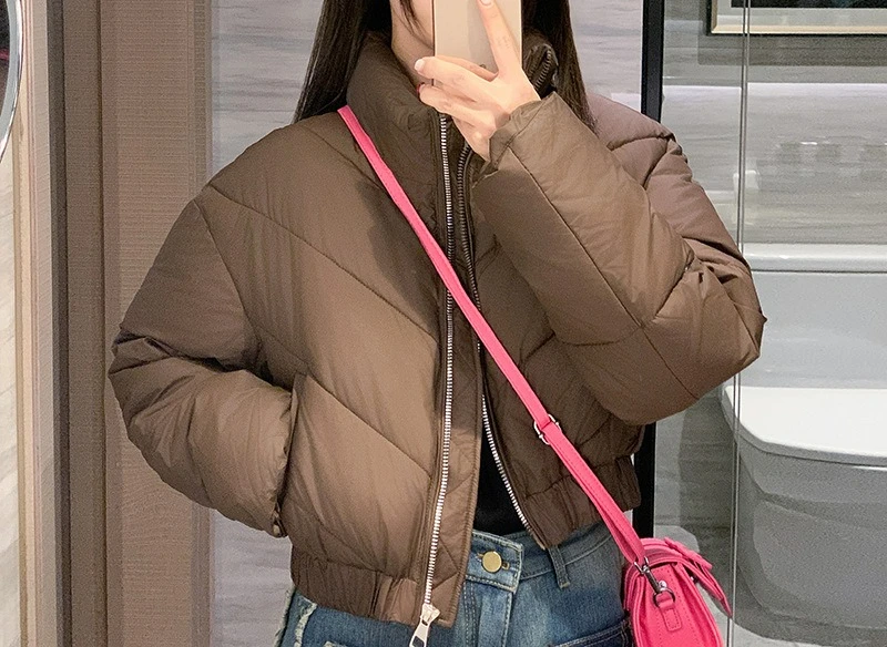 2025 New Women's Winter Short Warm Cotton Jacket Versatile and Slimming Loose Jacket