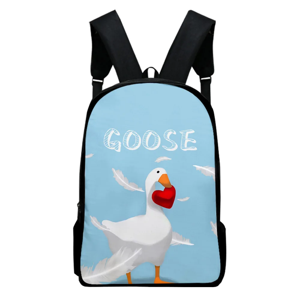 Cartoon Novelty Cool Goose element Notebook Backpacks pupil School Bags 3D Print Oxford Waterproof Boys/Girls Laptop Backpacks