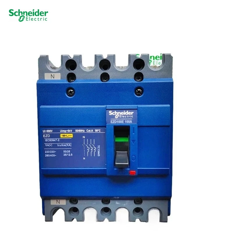 Schneider Electric EZD100E40A/50A/60A/80A/100A 4P Series Molded Case Circuit Breaker