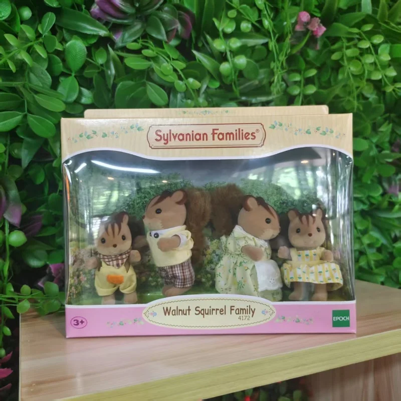 Sylvanian Familles Filles Enfants Jouets Calico Critters Miniature Anime Poupée Jouets Pour Enfants Cadeau D'anniversaire Noix Écureuil Famille