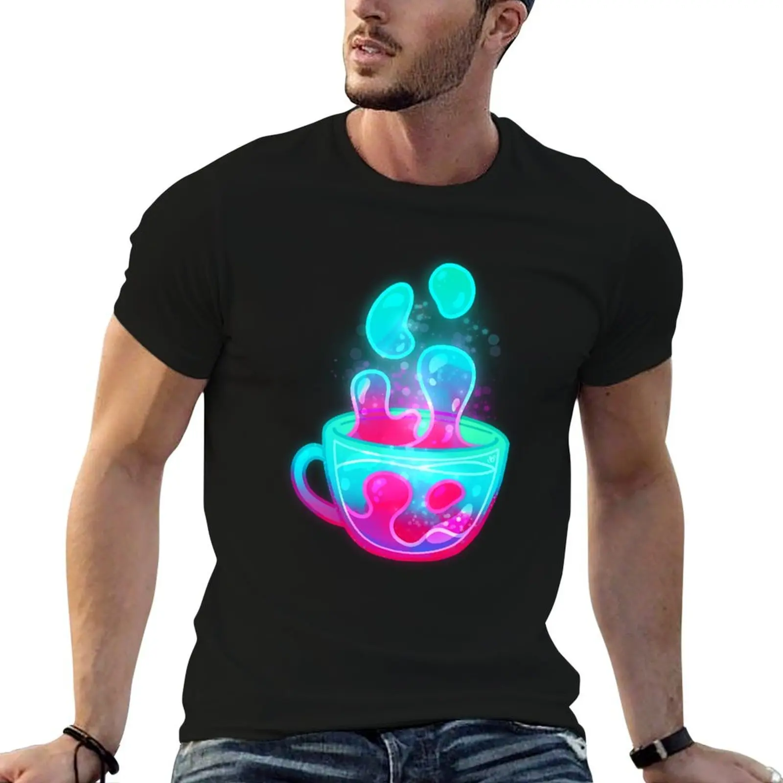 Lava Lamp Teacup T-Shirt Work Style Casual T-Shirt