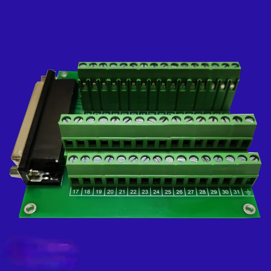 DB62 Female Relay Terminal Station 62 Core Hole 90 Degree Bent Hole Connection Adapter Board Adopting Wiring Board ADAM-3962