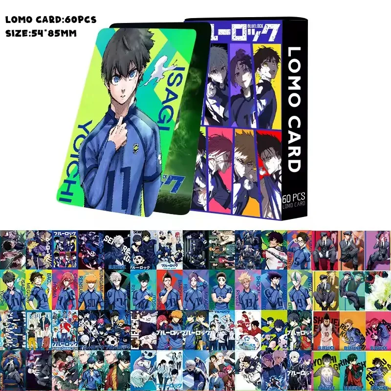 60 stks/set Anime BLUE LOCK Isagi Yoichi Bachira Chigiri Figuren Foto Kaarten LOMO Card Photocard Voor Fans Collection Gift