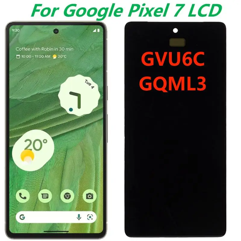 

6.3" AMOLED For Google Pixel 7 LCD Display With Frame Pixel 7 GVU6C GQML3 LCD Screen Touch Panel Digitizer Assembly Replacement