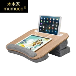 Mumucc-Escritorio portátil multifuncional con altura ajustable, cojín y ranura de 30cm, almohadas de esponja para siestas en la oficina