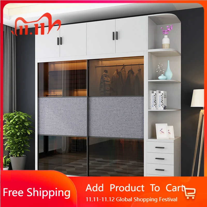 

Postmodern Elegant Wardrobe Wood Drawer Organize Bedroom Closet Wardrobes Storage Korean Clothes Trendy Armario Trendy Furniture