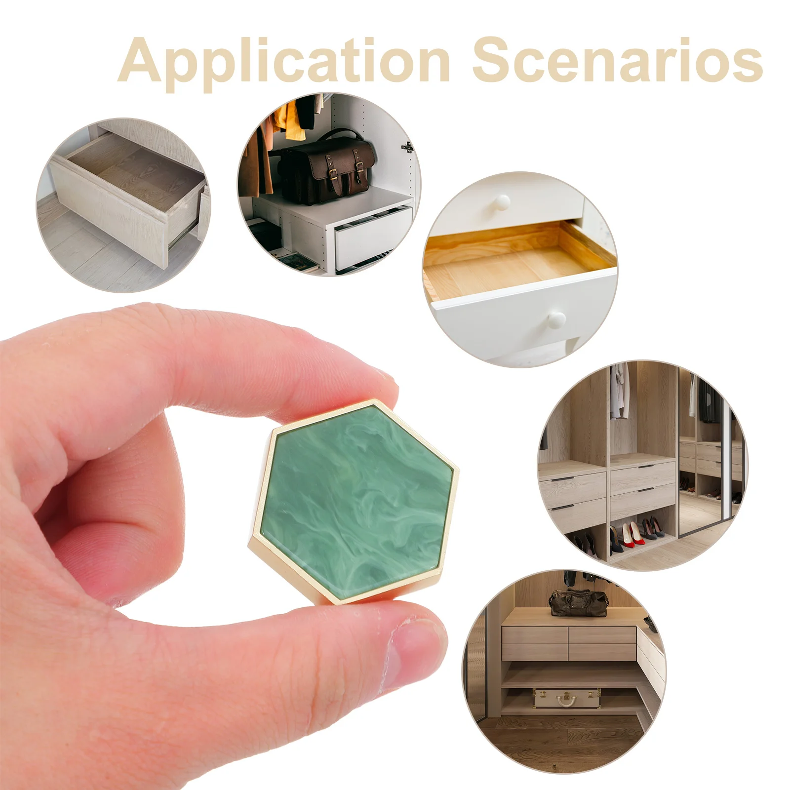 4 قطعة مقابض الأبواب النحاسية مسدس سبيكة ثقب واحد خزانة حديثة تسحب للأدراج خزانة الأجهزة الزخرفية مقابض الأثاث