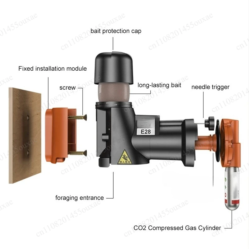 Automatic Humane Multi-Catch Rat Mouse Trap Non-Toxic Rodent Catcher Without CO2 Cylinders Indoor Pest Control Tool