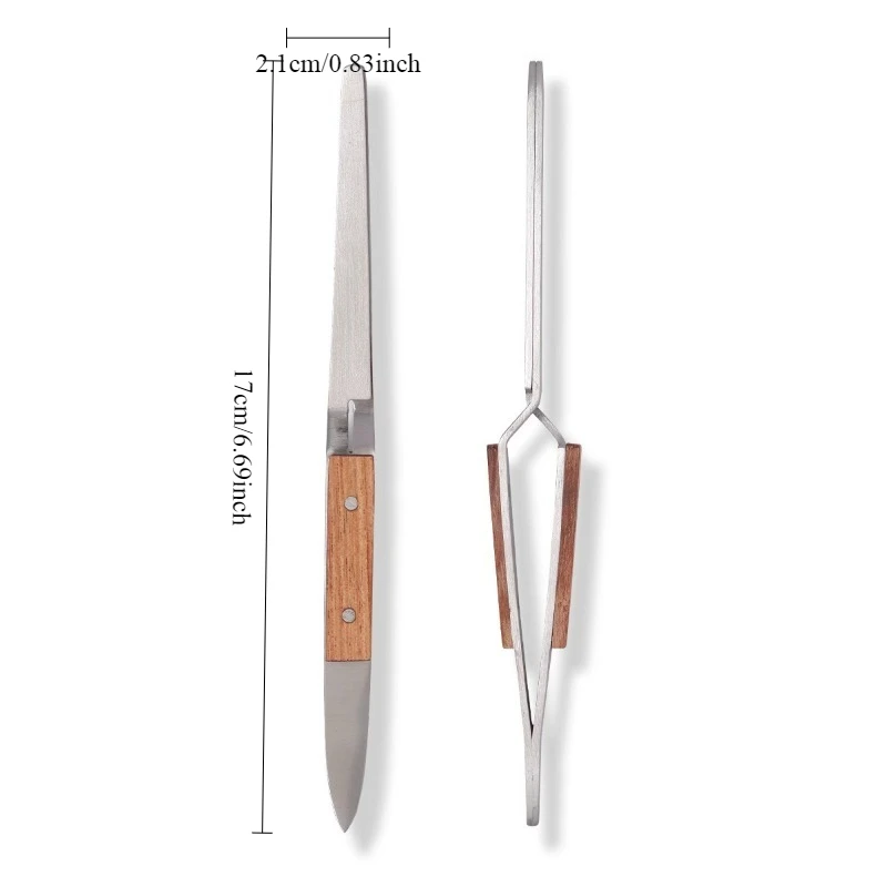 Nagel Gestaltung Pinzette Kurve Kneifen Werkzeug Gel Schnelle Gebäude Verlängerung Holzgriff Tipps Clips Nail art Design Maniküre Werkzeuge