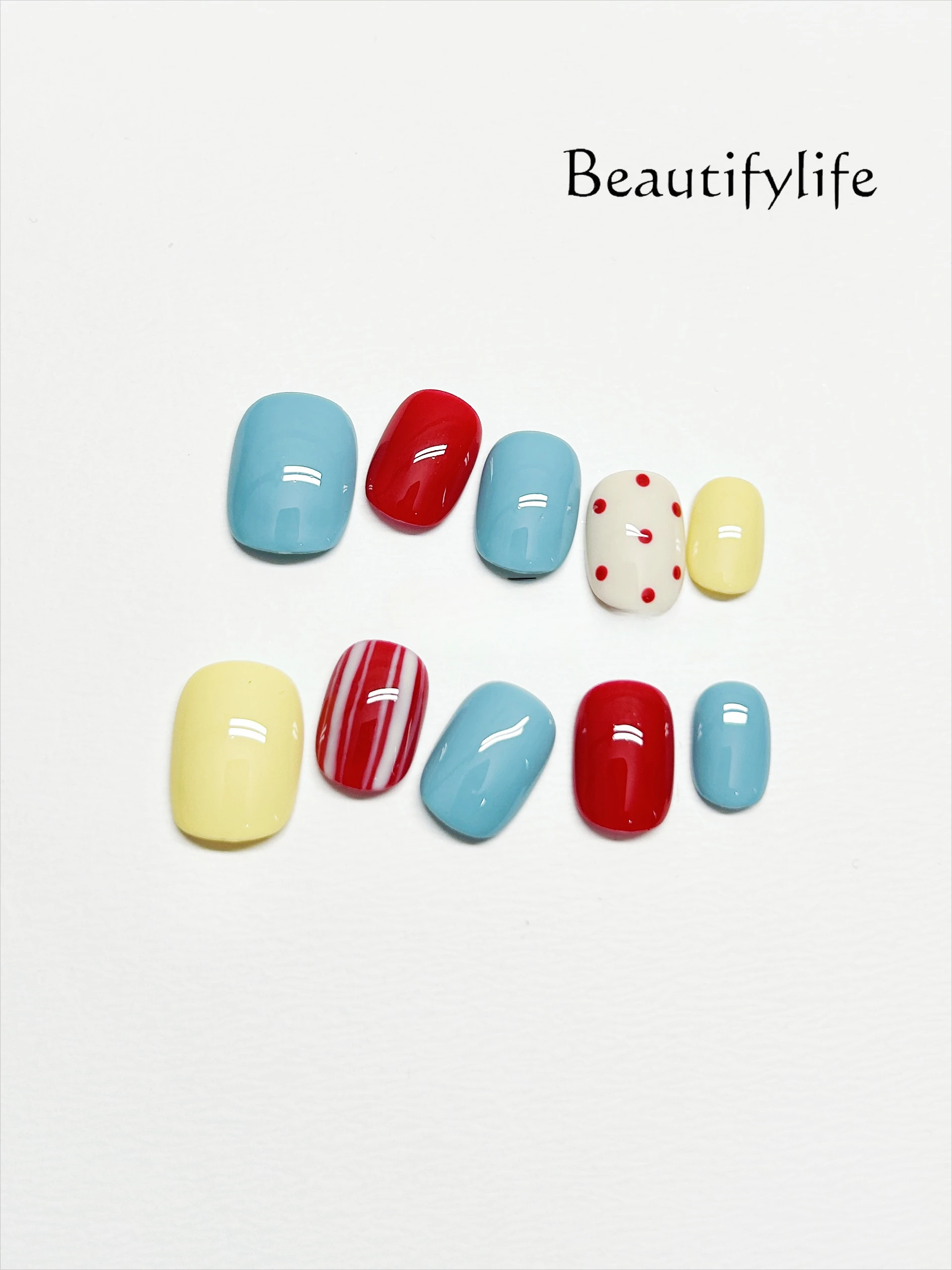 

Cute Color Handmade Nail Personality Removable Nail Patch