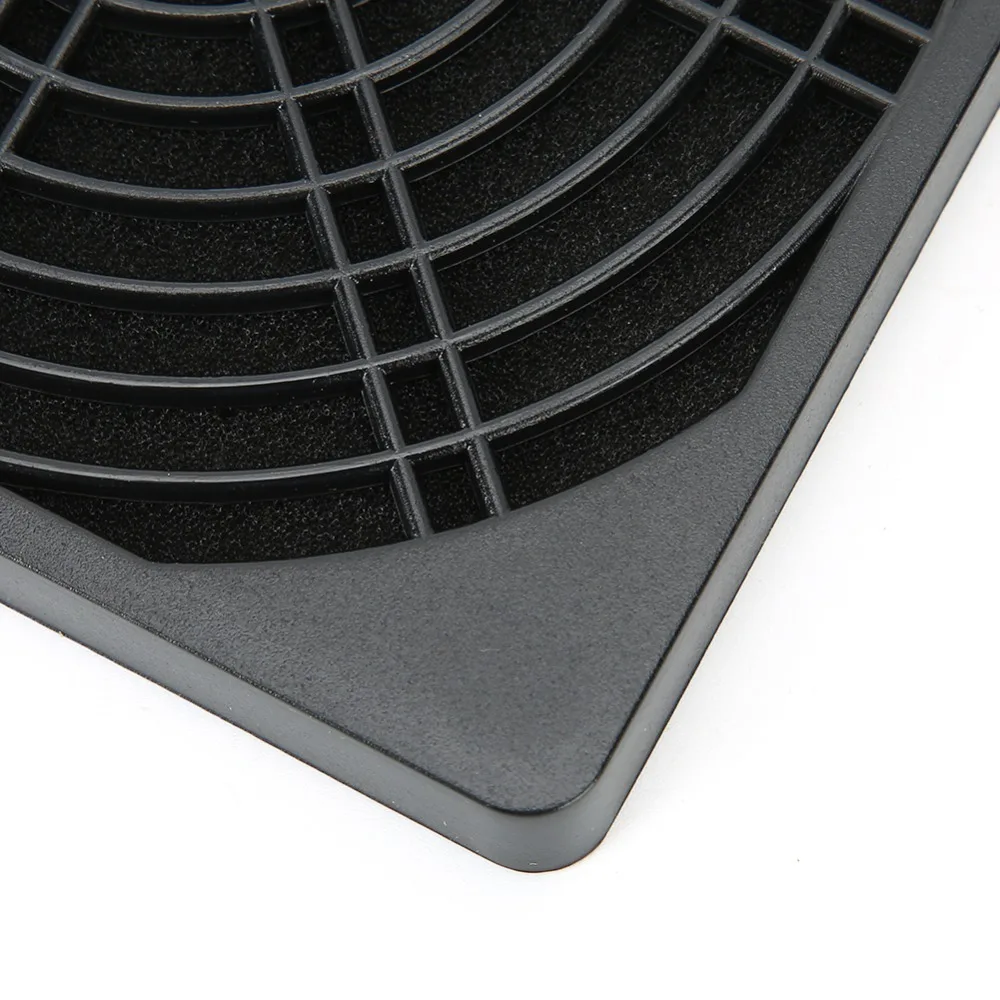 2PCS Durable 12cm Fan Dust Filter Cover Reusable Black PC Cooler Fan Dust Filter Computer Chassis Cooler Computer Chassis