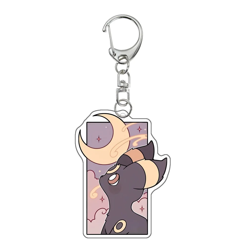 Pokemon Anime Cartoon Eevee Sylveon Espeon Umbreon Glaceon Jolteon Vaporeon Leafeon Acrylic Key Chain Pendant Decoration Gift