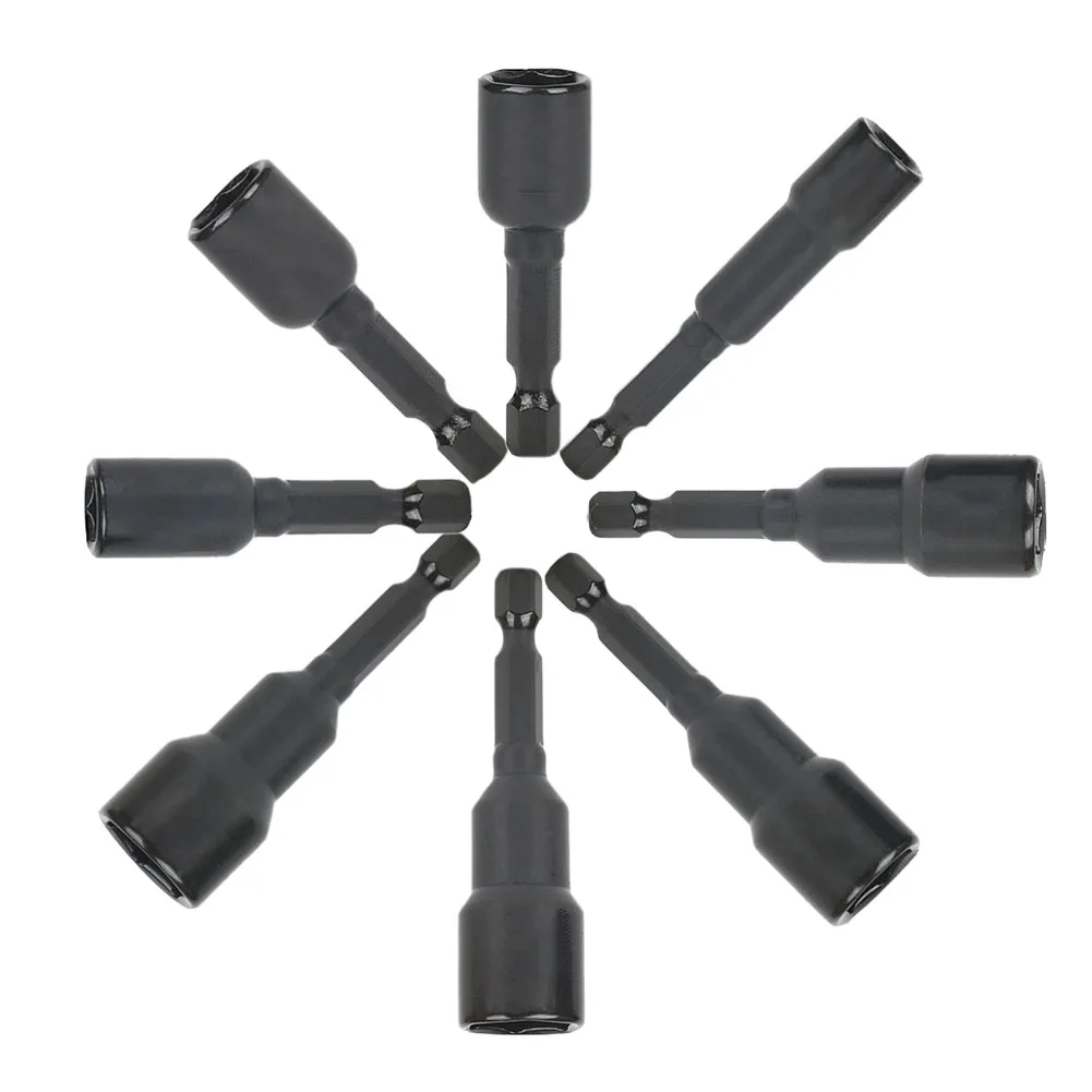 Porca magnética Chave De Fenda Bit Hex Shank Adaptador, Chave Soquete, Oficina Ferramentas Manuais, 48mm, 60mm, 1Pc