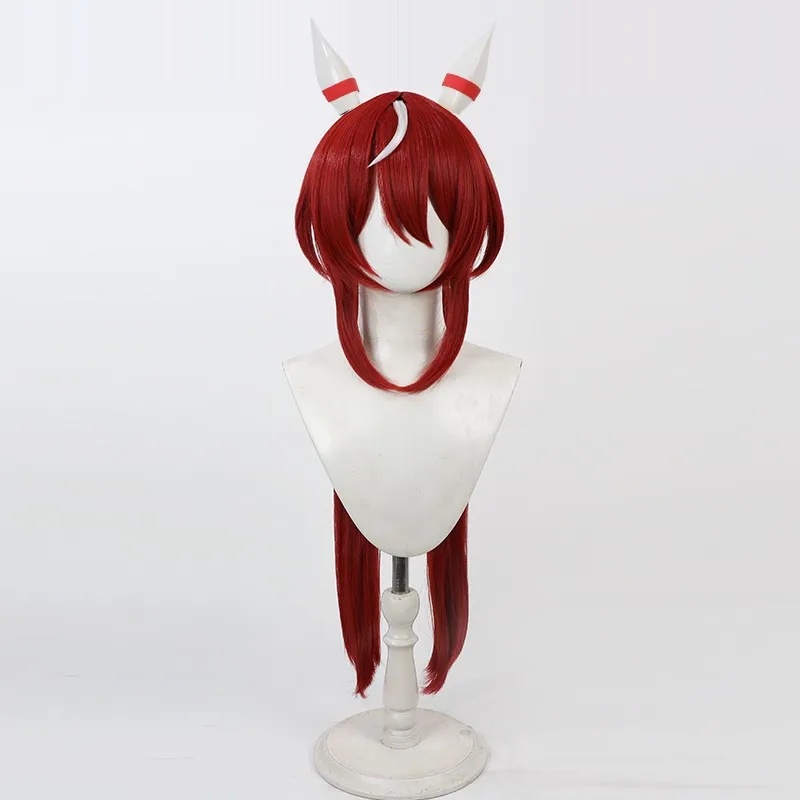 Game Uma Musume Pretty Derby Win Variation Cosplay Wig Ears Tail Halloween Costume Prop Synthetic Hair Heat Resistant Fiber