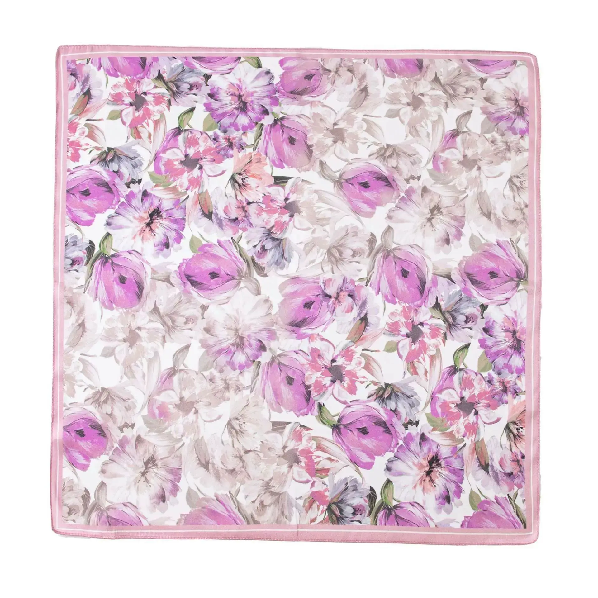 

New 100% Mulberry SilkDaisy Print Scarf Crepe de Chine Bandana Neckerchief Elegant Versatile Air Stewardess Neckwear