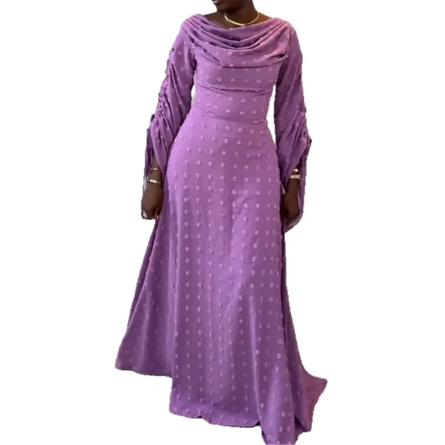 

2026 весенне-осеннее элегантное платье макси в африканском стиле с длинными рукавами, женская одежда, повседневные вечерние платья трапециевидной формы для офиса и женщин
