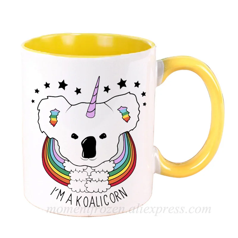 Koala Bear Cups, Unicorn Mugs, Cocoa Coffee, Tea Mugs, Friend Gifts, Home Decal Milk Tableware, Coffeeware, Beer Drinkware