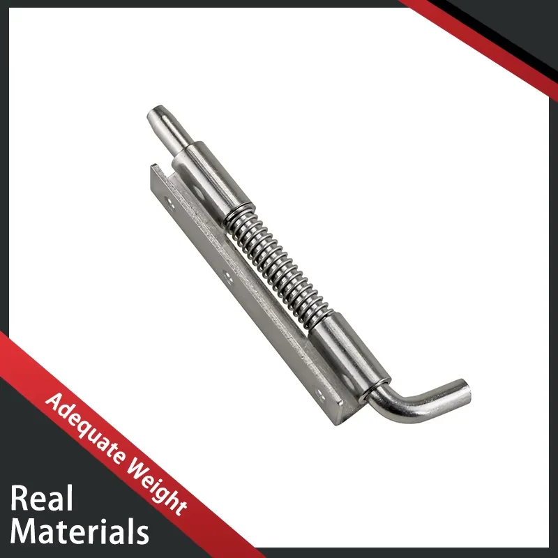 (5pcs) Detachable Left And Right Lock Hinges Iron Strip Leather Cabinet Door 304 Stainless Steel Spring Locking Pin