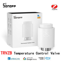 SONOFF TRVZB Zigbee 3.0 Temperature Control Valve Smart Home Easy Micro APP Remote Control via eWeLink Alexa Google ZBDongle-P