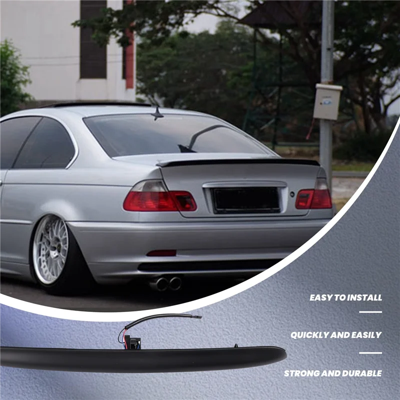 AY03-Black tampa do porta-malas do carro com botão chave para-BMW E46 325I 323I 328I 51137171699