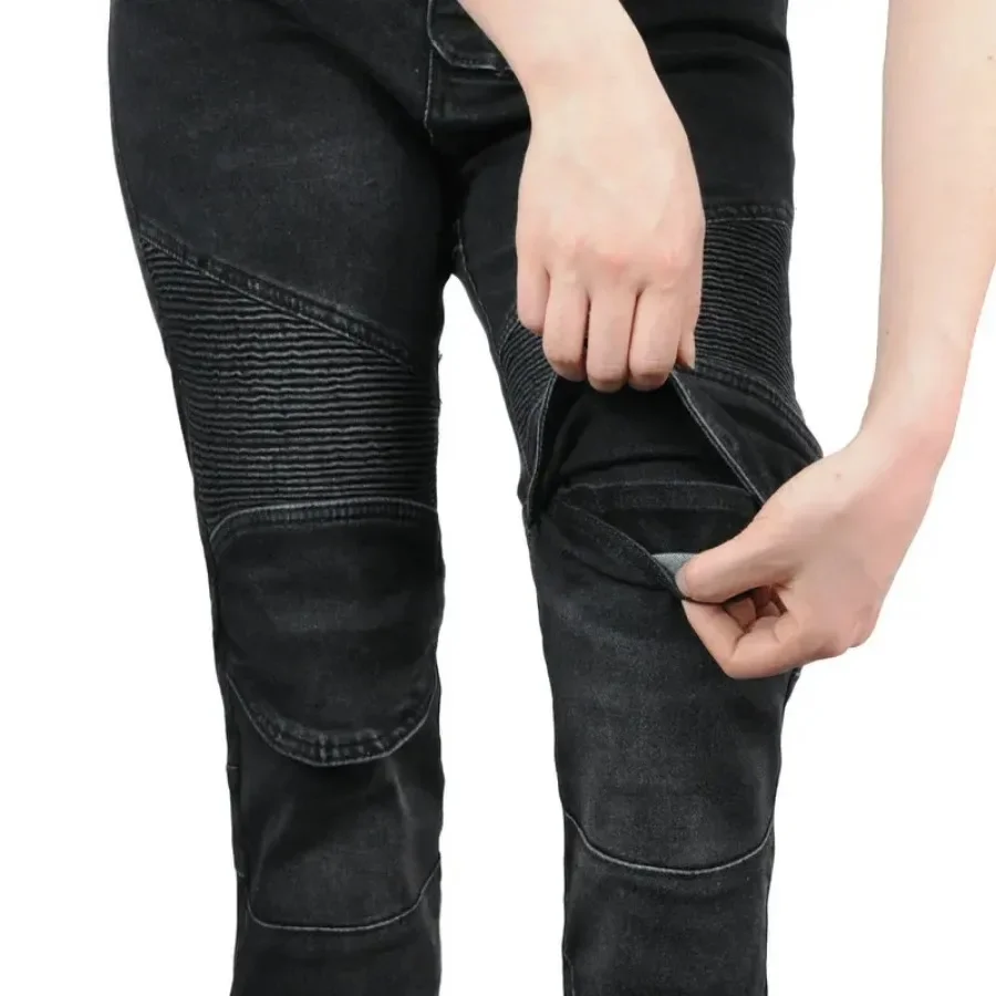 Pantalones de moto para mujer, vaqueros de montar, anticaída, pantalones de motociclista clásicos, pantalones de carreras para todas las estaciones