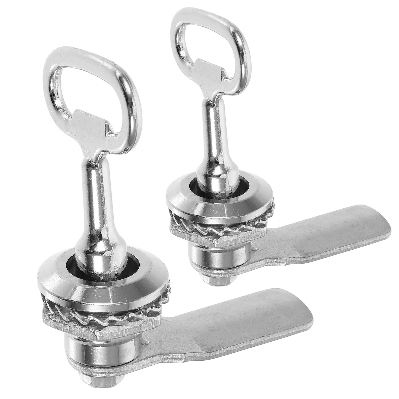 

2 Sets Alloy Locks Durable Cabinet Door Locks With Key Security for Cabinet Doors Trash Bins Silver Color Easy Install Hardware