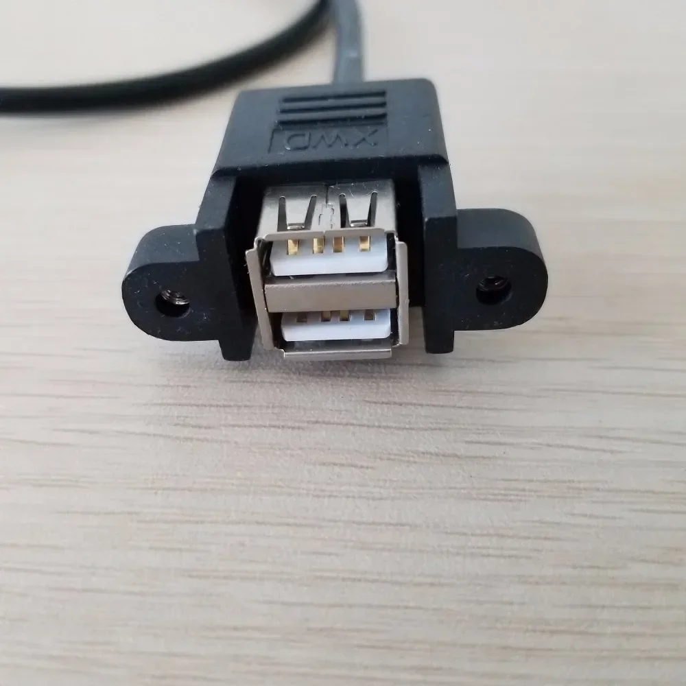 1 PCS 마더 보드 내부 9 핀 USB 듀얼 2 포트 A 암 패널 마운트 데이터 케이블 50cm