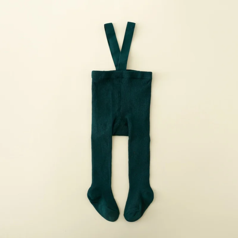 Christmas Tights For Girls Suspender Pantyhose Winter Autumn Tights For Boys With Shoulder Strap Knitted High Waist Legging New