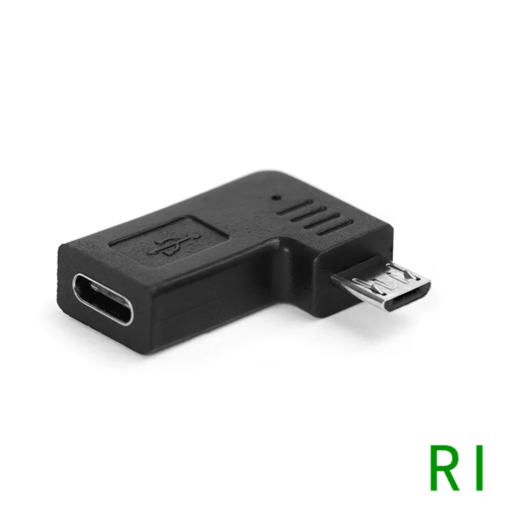 USB-C محول البيانات ، أنثى إلى مايكرو أوسب 2.0 ، 5 دبوس موصل الذكور ، 90 درجة اليسار واليمين زاوية مقرنة ، تصميم الكوع