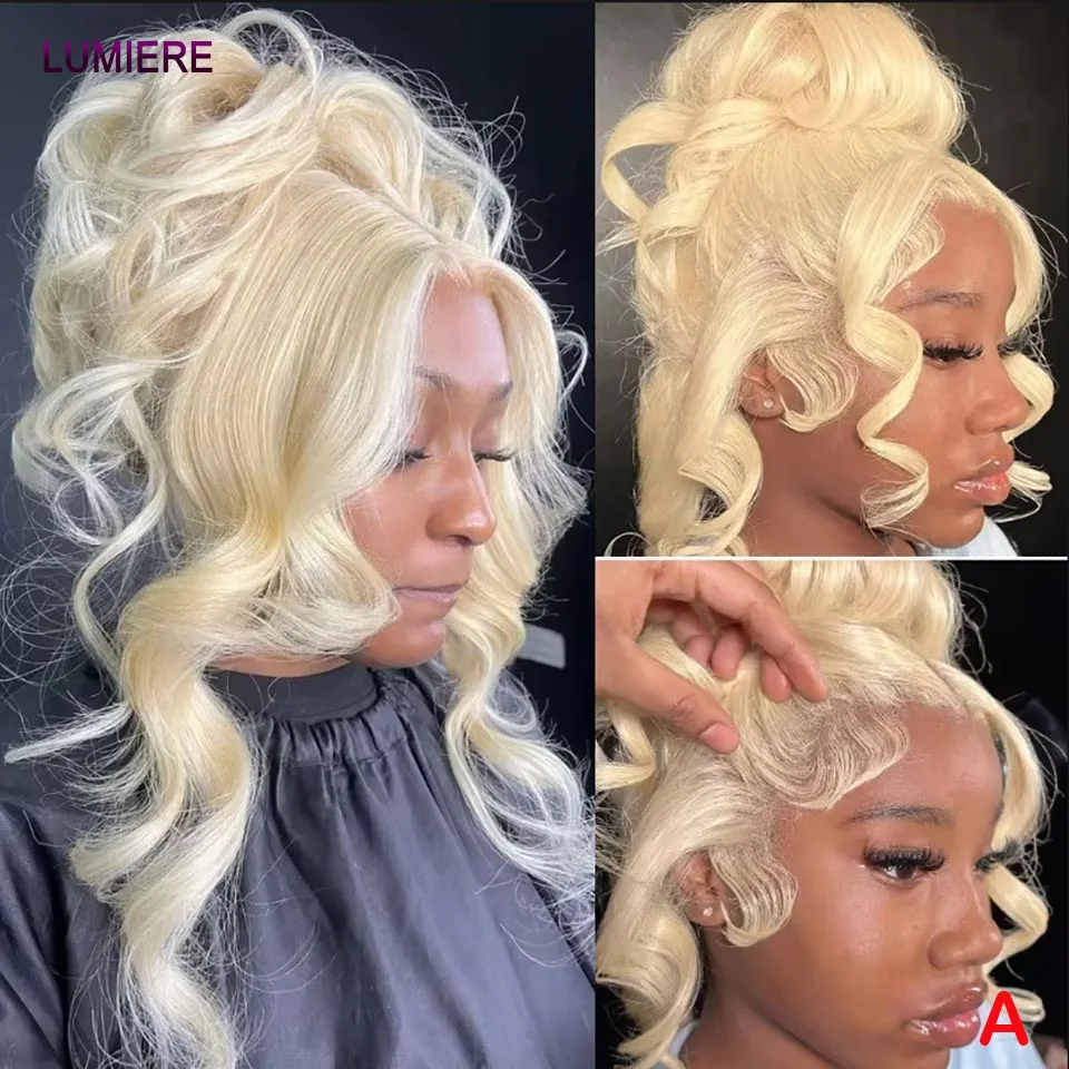 

Honey Blond Body Wave 13x4 Lace Frontal Closure Human Hair Wigs Brazilian Colored 13x6 HD Lace Front Wig For Women 230 Density