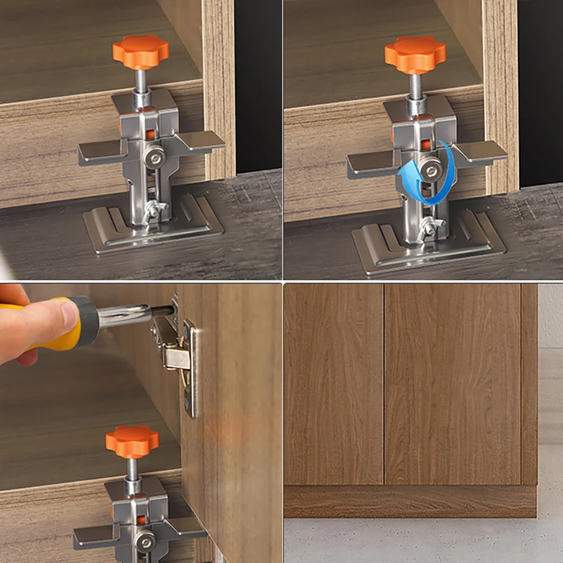 1 PC ตู้ประตูติดตั้ง JIG ตู้กรอบ CLAMP ในครัวเรือนซ่อนประตูสแตนเลสติดตั้งสนับสนุนงานไม้เครื่องมือ