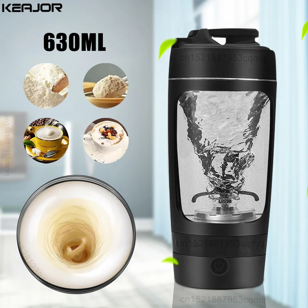 Portable Blender 630ML Electric Mixing Cup Automatic Protein Powder Shaker Coffee Mixer Mini Portable Hand Blender for Kitchen