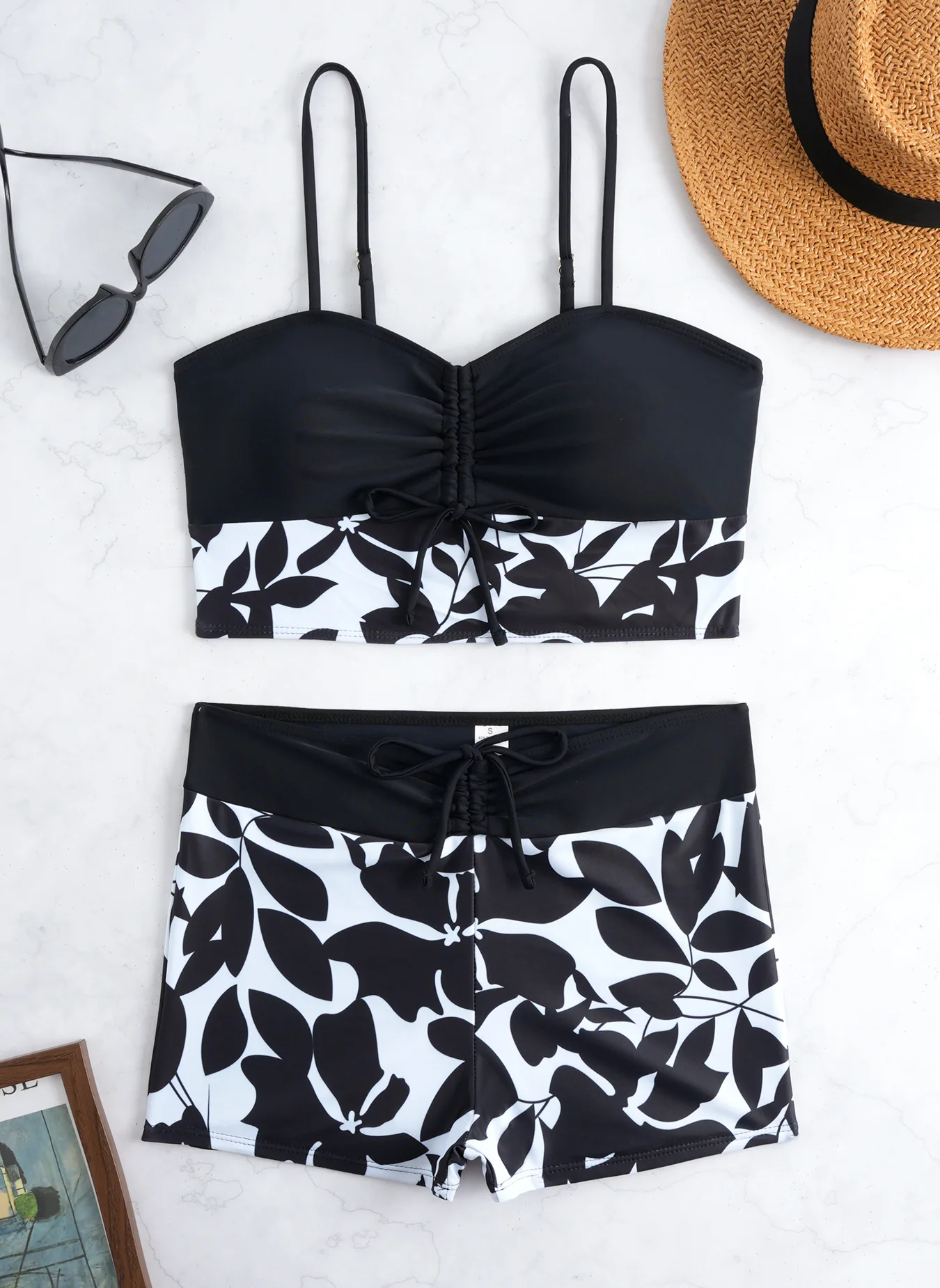 Bikini sexy de cintura alta para mujer, traje de baño de dos piezas, nuevo estilo 2026, pantalones de ángulo plano, ropa depo...