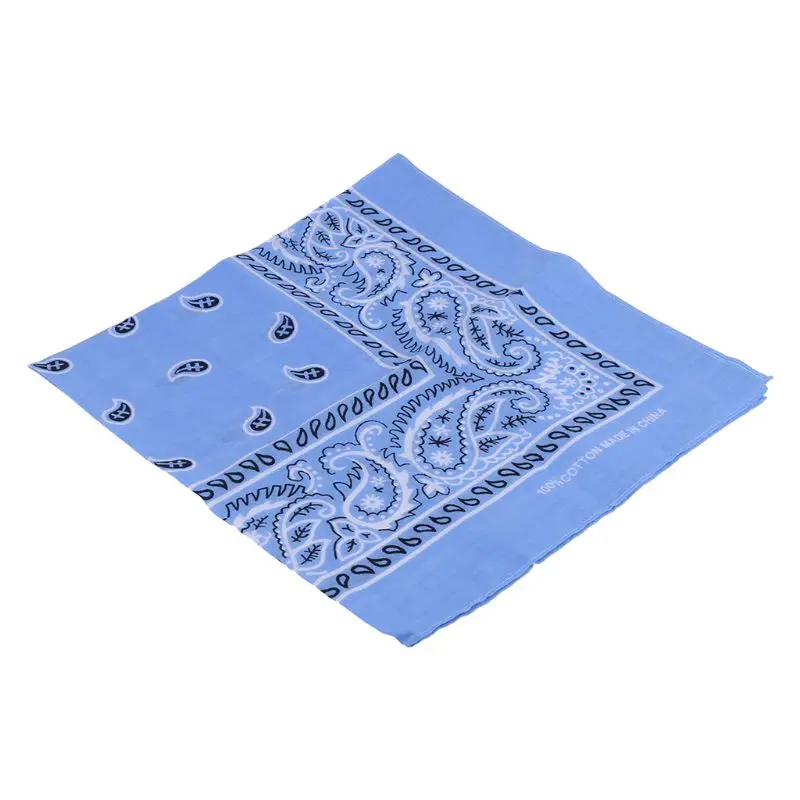 54x54 ซม.สีสันสดใส Unisex Cotton Bandana Headwrap Hip Hop Dance ผ้าพันคอกีฬา