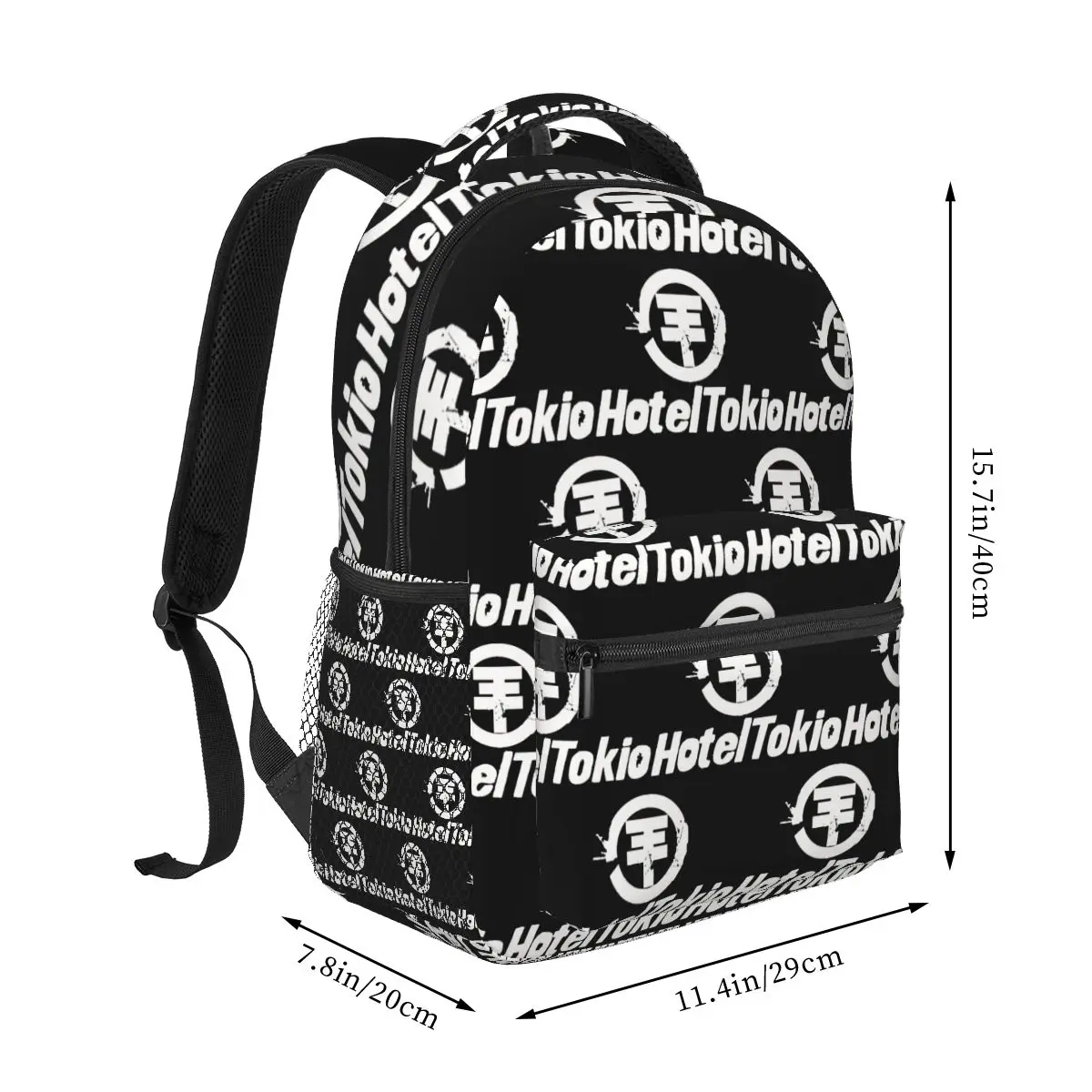 Tokio Hotel Logo Backpack Hot Sale Daypack Large Capacity Boys Girls BookBag School Bag Shoulder Bags for Men Women