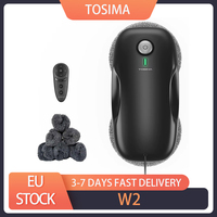 TOSIMA W2 Window Cleaning Robot, Max 3800Pa Suction, Intelligent Path Planning, Edge Detection, Remote Control, with 12 Mops