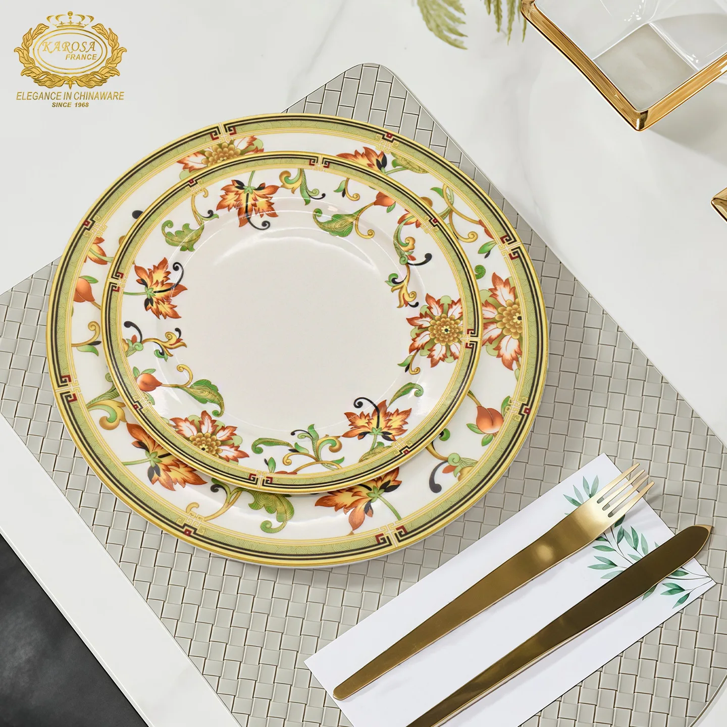 

HYS high-grade bone china tableware, dishes and saucers combination, full set of household ceramic dishes and saucers set