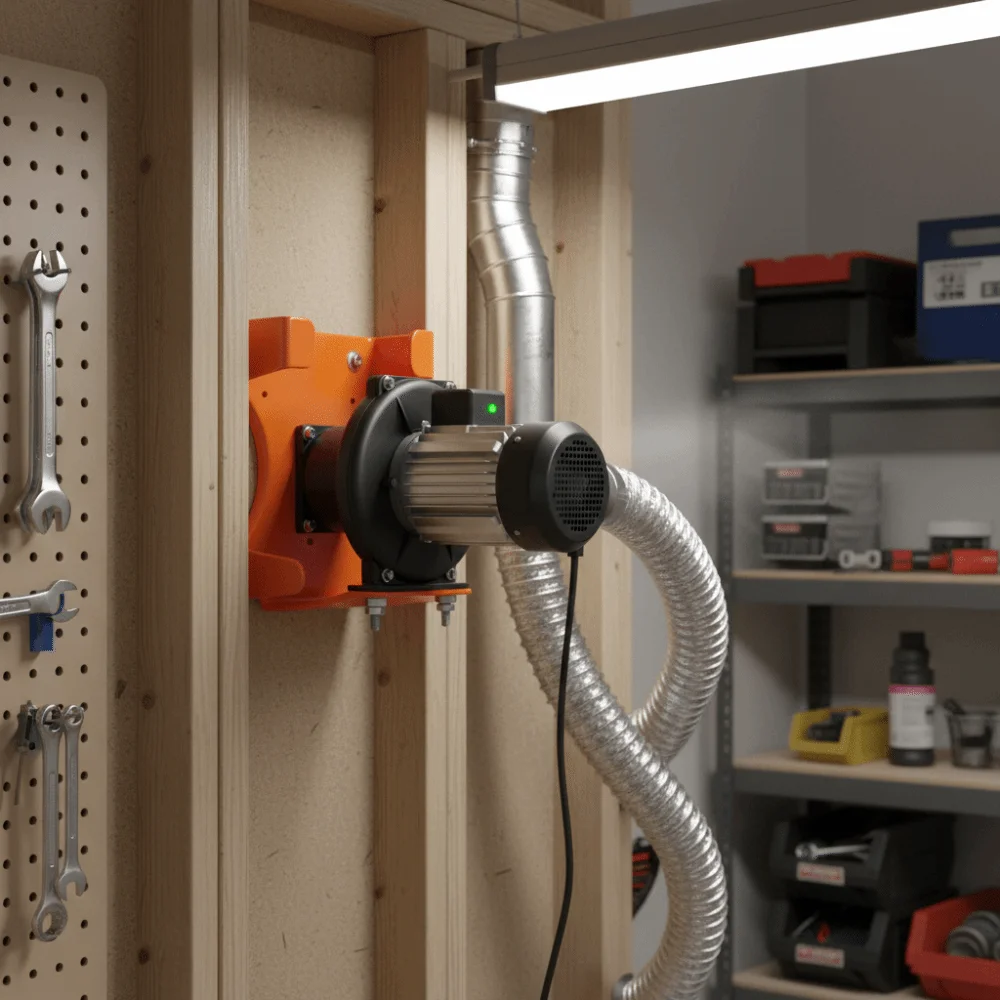 

Heavy Duty Leaf Blower Hanger Protective Mount Space-saving Design Leaf Blower Holder Orange Color Supports 150 Pounds