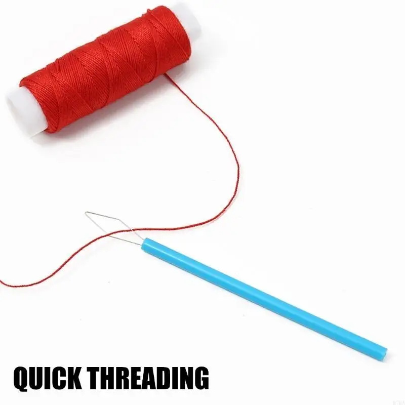 97BA 20 Pcs Cylindrical Needle Threader for Quilting Easy to Insert Sewing Threader